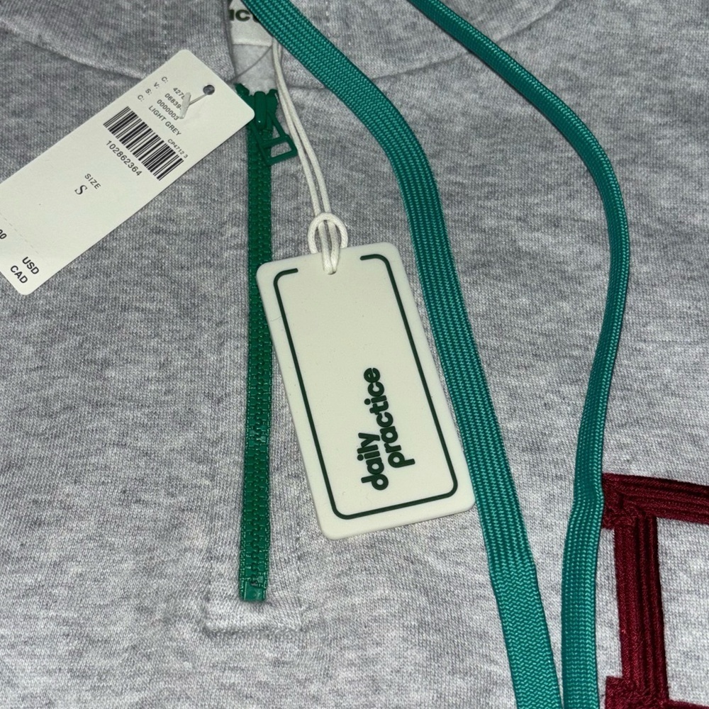 Anthropologie Drawstring Long Sleeve Hoodie Size Medium/Daily Practice - Picture 4 of 12